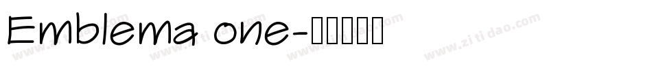 Emblema one字体转换
